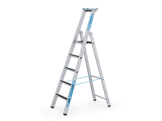 R13 step S stupňový stojací žebřík, eloxovaný