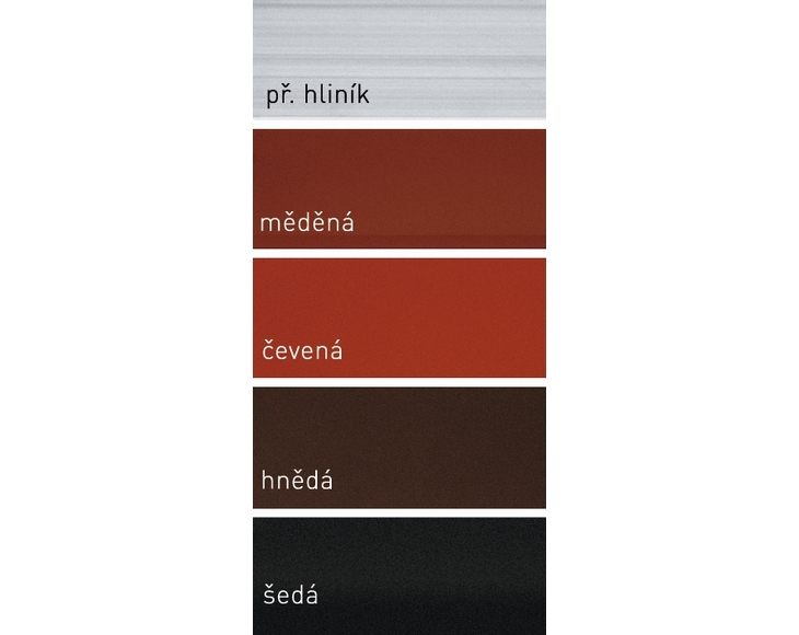 Dostupné barvy žebříků