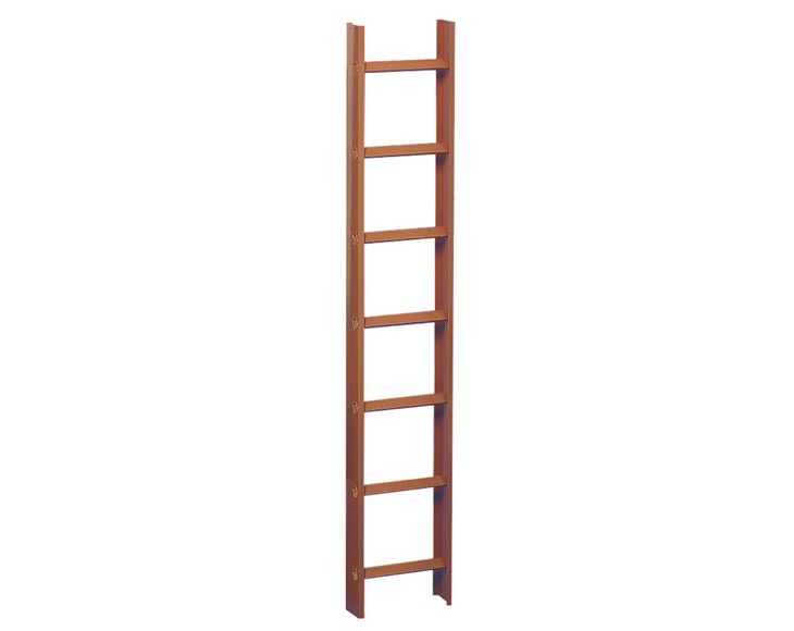 Hnědý střešní žebřík
