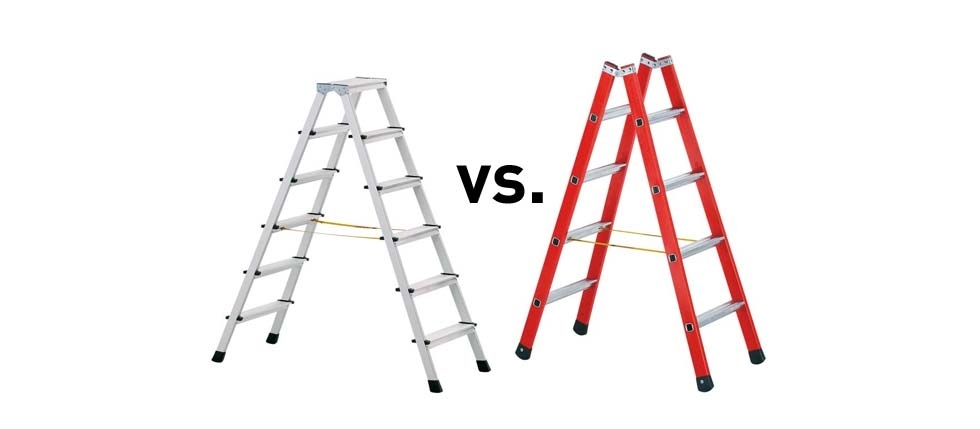 Hliníkové žebříky vs. sklolaminátové žebříky: Co je pro vás lepší?